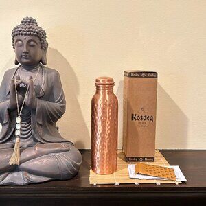 NWOT Hammered Ayurvedic Pure Copper Water Vessel - 34 Oz